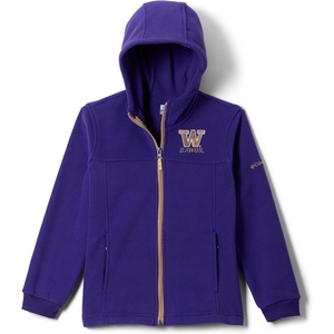 Columbia Youth Collegiate Flanker Fleece Hoodie(Uw – Uw Purple)