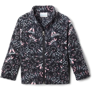 Columbia Youth Girls Toddler Benton Springs II Printed Fleece Jacket(Black Folk Floral Print)