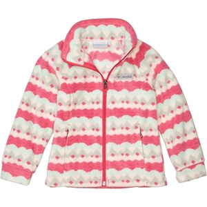 Columbia Youth Girls Toddler Benton Springs II Printed Fleece Jacket(Cactus Pink Striped Peaks)