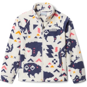 Columbia Youth Girls Toddler Benton Springs II Printed Fleece Jacket(Chalk Camp Creatures)