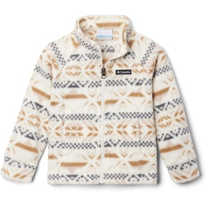 Columbia Youth Girls Toddler Benton Springs II Printed Fleece Jacket(Chalk Checkered Peaks)