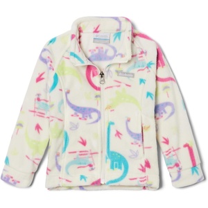 Columbia Youth Girls Toddler Benton Springs II Printed Fleece Jacket(Chalk Skisaurus)