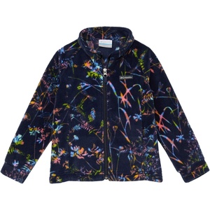 Columbia Youth Girls Toddler Benton Springs II Printed Fleece Jacket(Dark Nocturnal Art Bouquet Multi)