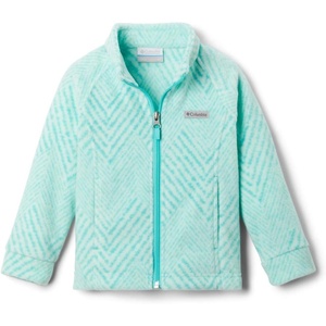 Columbia Youth Girls Toddler Benton Springs II Printed Fleece Jacket(Dolphin Chevron Print)