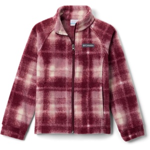 Columbia Youth Girls Toddler Benton Springs II Printed Fleece Jacket(Eraser Pink Omblur)