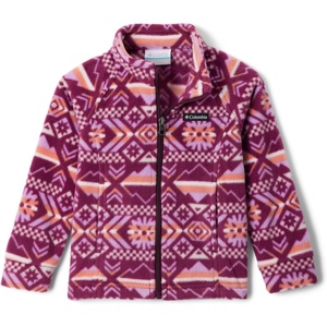 Columbia Youth Girls Toddler Benton Springs II Printed Fleece Jacket(Marionberry Checkered Peaks)