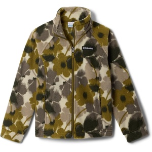 Columbia Youth Girls Toddler Benton Springs II Printed Fleece Jacket(Mossy Green Ikatbloom)