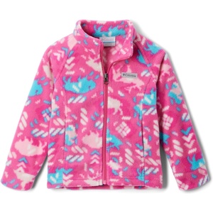 Columbia Youth Girls Toddler Benton Springs II Printed Fleece Jacket(Pink Ice Buffaloroam)