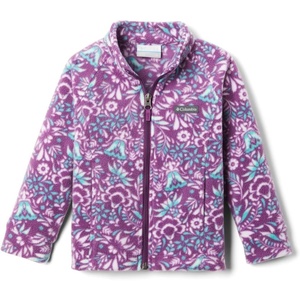 Columbia Youth Girls Toddler Benton Springs II Printed Fleece Jacket(Plum Folk Floral Print)