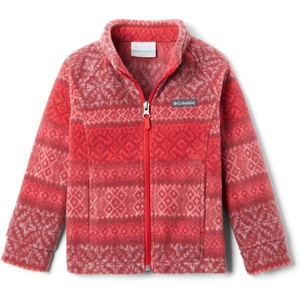 Columbia Youth Girls Toddler Benton Springs II Printed Fleece Jacket(Red Lily Fair Isle Dot Print)