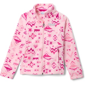 Columbia Youth Girls Toddler Benton Springs II Printed Fleece Jacket(Satin Pink Peaked)