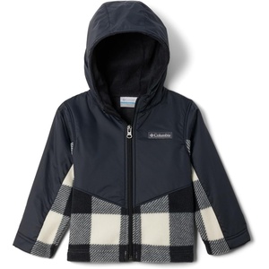 Columbia Youth Infant Steens Mountain II Overlay Fleece Hoodie(Chalk Check/Black)