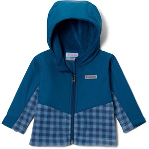 Columbia Youth Infant Steens Mountain II Overlay Fleece Hoodie(Rainy Day Gingham/Phoenix Blue)