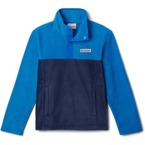 Columbia Youth Steens Mountain II 1/4 Snap Fleece Pull-Over(Collegiate Navy/Bright Indigo)