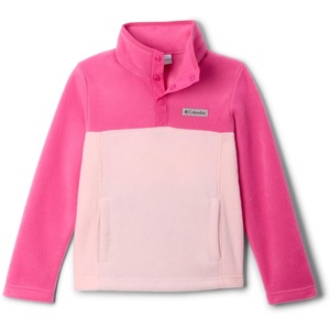Columbia Youth Steens Mountain II 1/4 Snap Fleece Pull-Over(Satin Pink/Pink Ice)