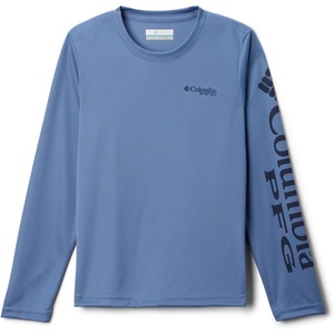 Columbia boys Terminal Tackle Long Sleeve Tee(Bluestone/Collegiate Navy)