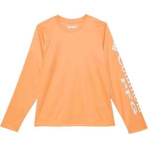 Columbia boys Terminal Tackle Long Sleeve Tee(Bright Nectar/White Logo)