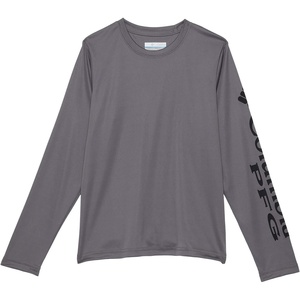 Columbia boys Terminal Tackle Long Sleeve Tee(City Grey/Black Logo)