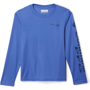Columbia boys Terminal Tackle Long Sleeve Tee(Violet Sea/Carbon Logo)
