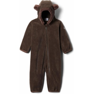 Columbia unisex-baby Tiny Bear Ii Bunting, Warm Soft Fleece(Bark)