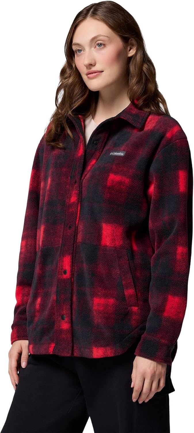 image:imageColumbia Benton Springs Shirt Jacket IIMountain Red Omblur Tonal