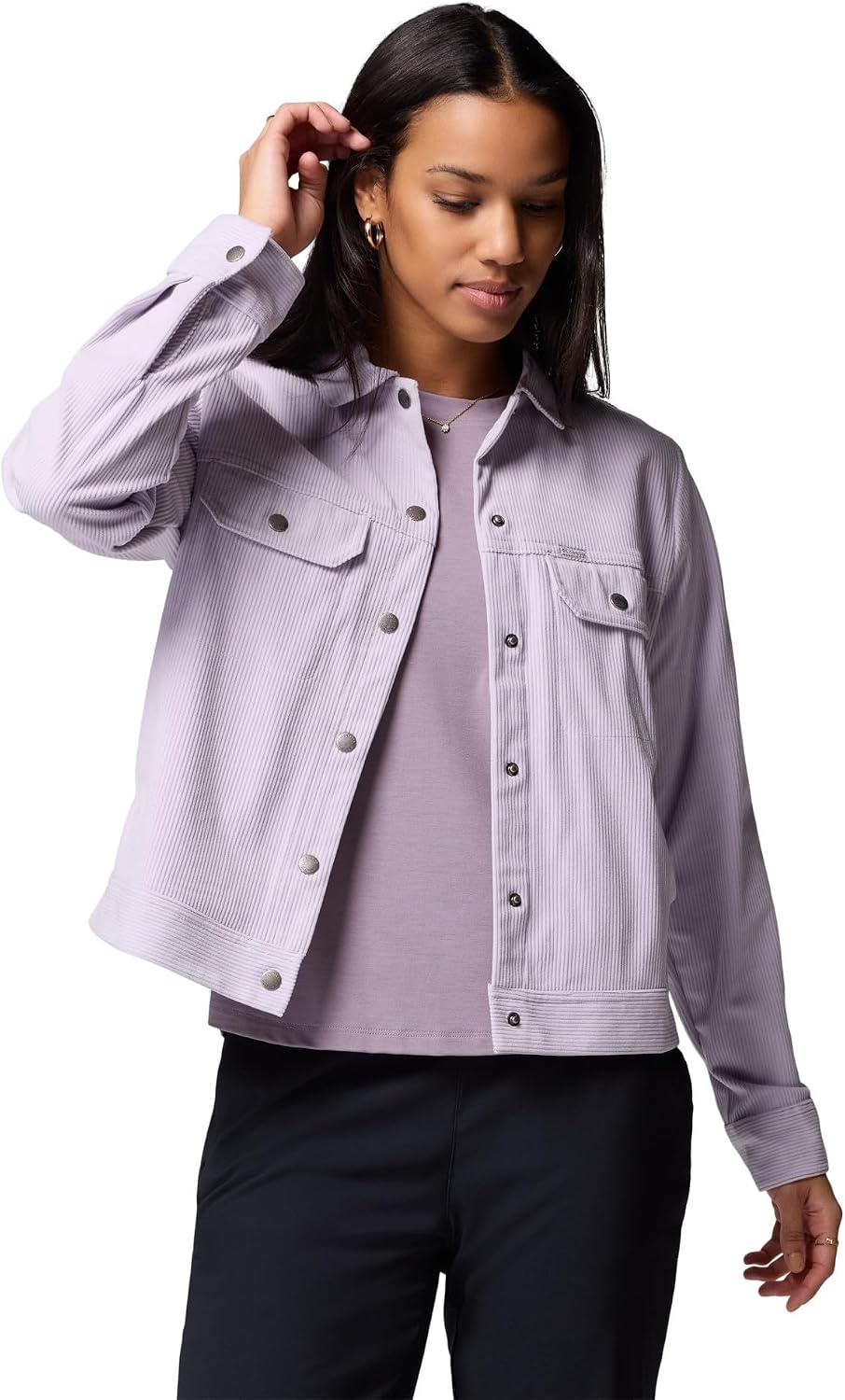 image:imageColumbia Blue Point Creek Short Corduroy Shirt JacketLavender Pearl