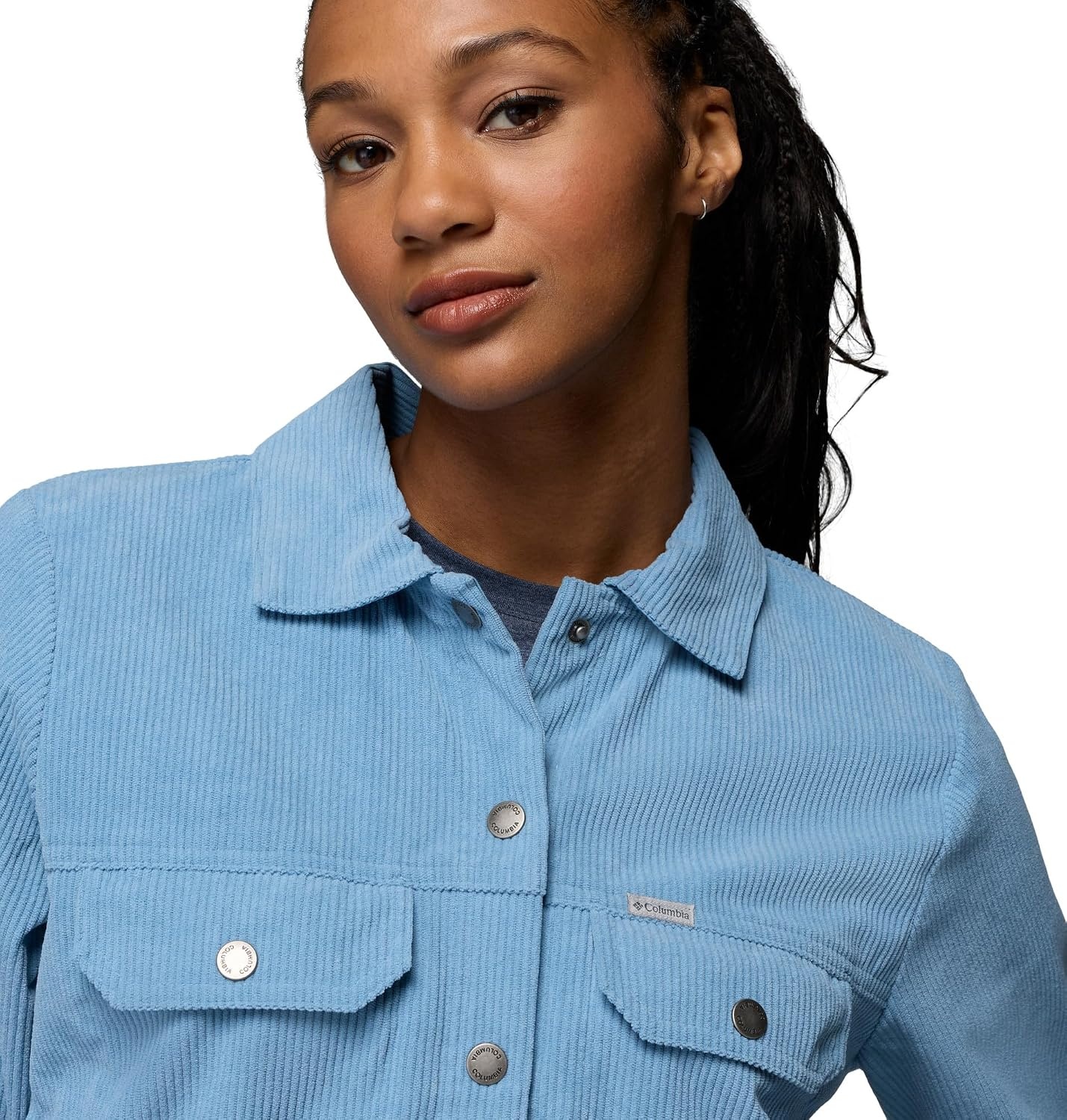 image:imageColumbia Blue Point Creek Short Corduroy Shirt JacketRainy Day