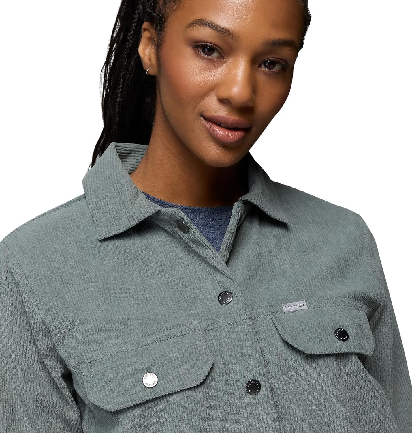 image:imageColumbia Blue Point Creek Short Corduroy Shirt JacketSedona Sage