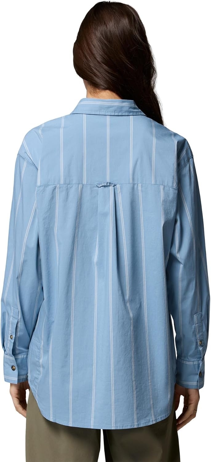 image:imageColumbia Womens Bijou Hills Oversize Long Sleeve Woven ShirtRainy DayDouble Stripe