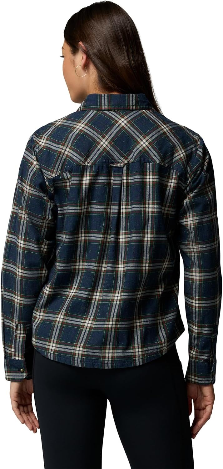 image:imageColumbia Womens Blue Point Creek Woven Long Sleeve ShirtCollegiate Navy Everyday Tartan
