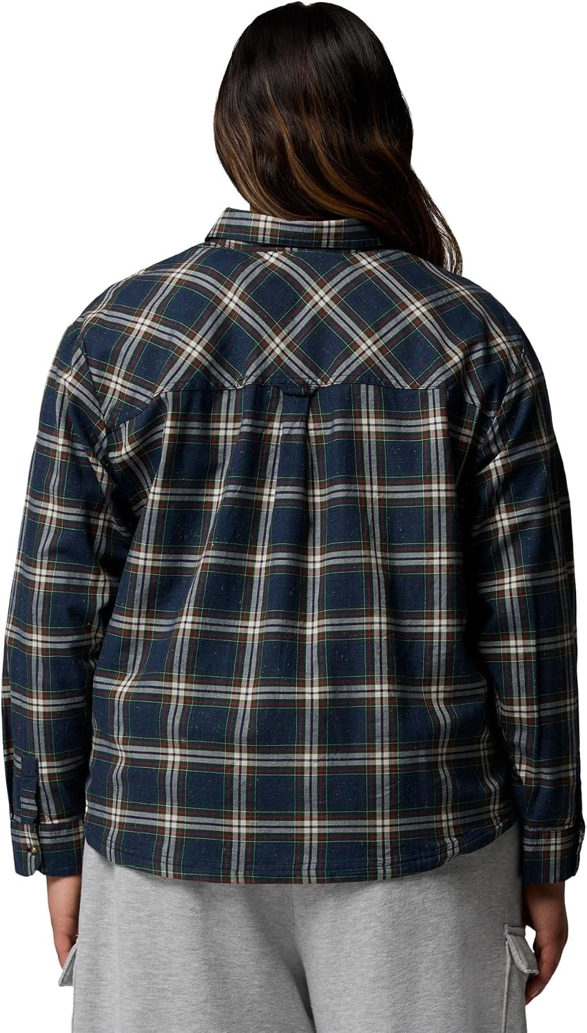 image:imageColumbia Womens Blue Point Creek Woven Long Sleeve ShirtCollegiate Navy Everyday Tartan