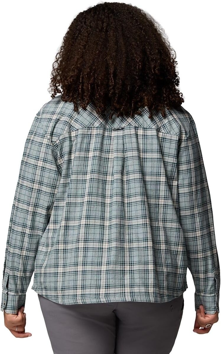 image:imageColumbia Womens Blue Point Creek Woven Long Sleeve ShirtCrushed Blue Everyday Tartan