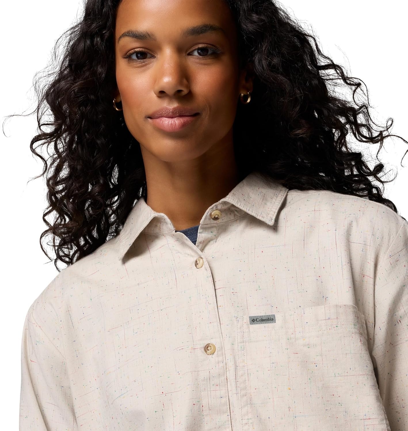 image:imageColumbia Womens Blue Point Creek Woven Long Sleeve ShirtDark Stone