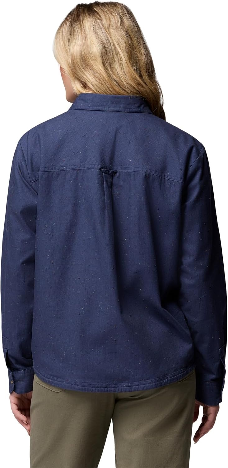 image:imageColumbia Womens Blue Point Creek Woven Long Sleeve ShirtNocturnal