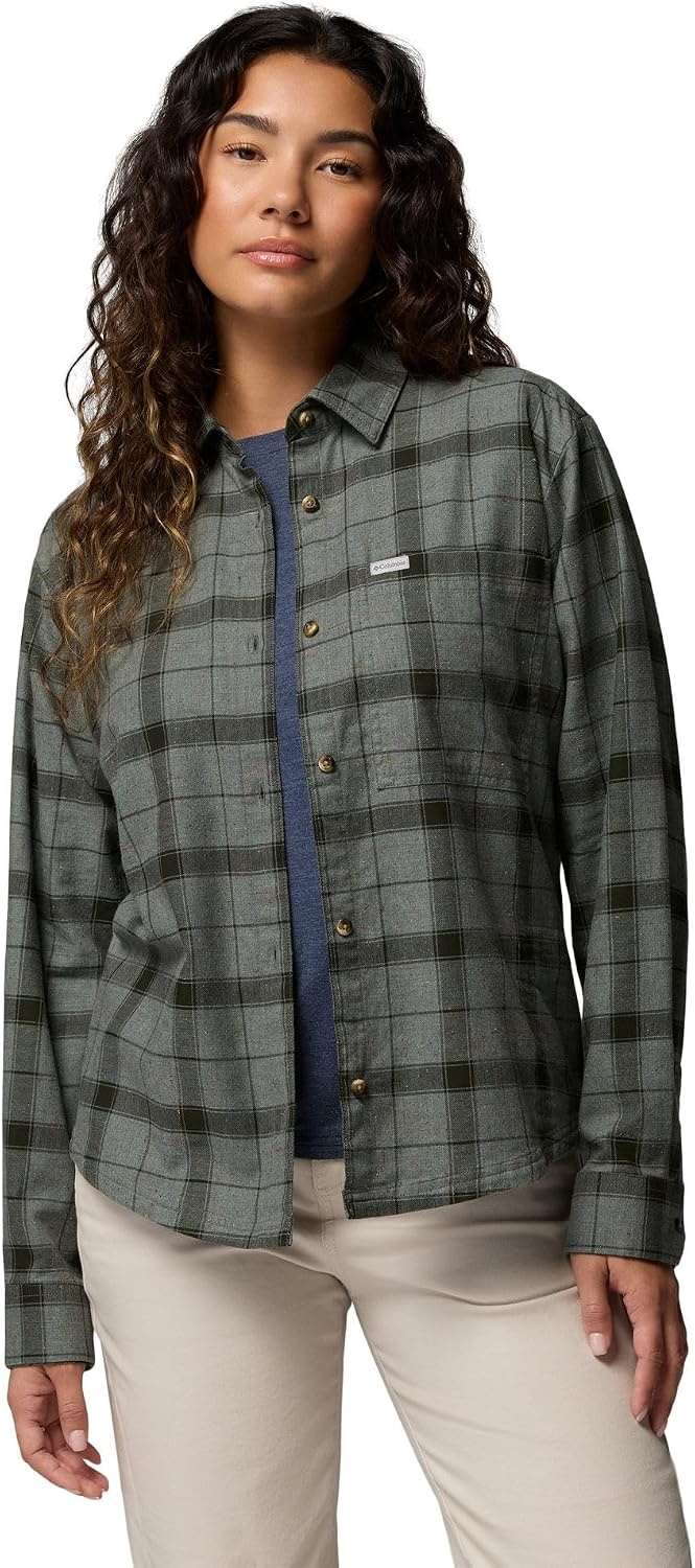 image:imageColumbia Womens Blue Point Creek Woven Long Sleeve ShirtSedona SageWindow Check