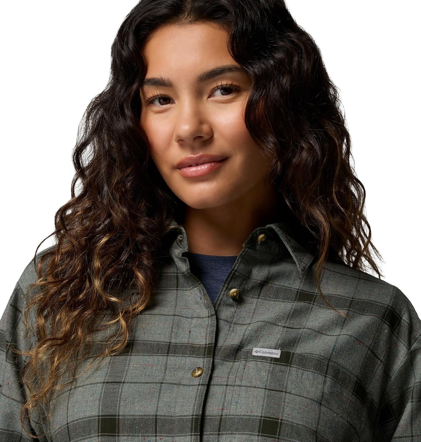 image:imageColumbia Womens Blue Point Creek Woven Long Sleeve ShirtSedona SageWindow Check