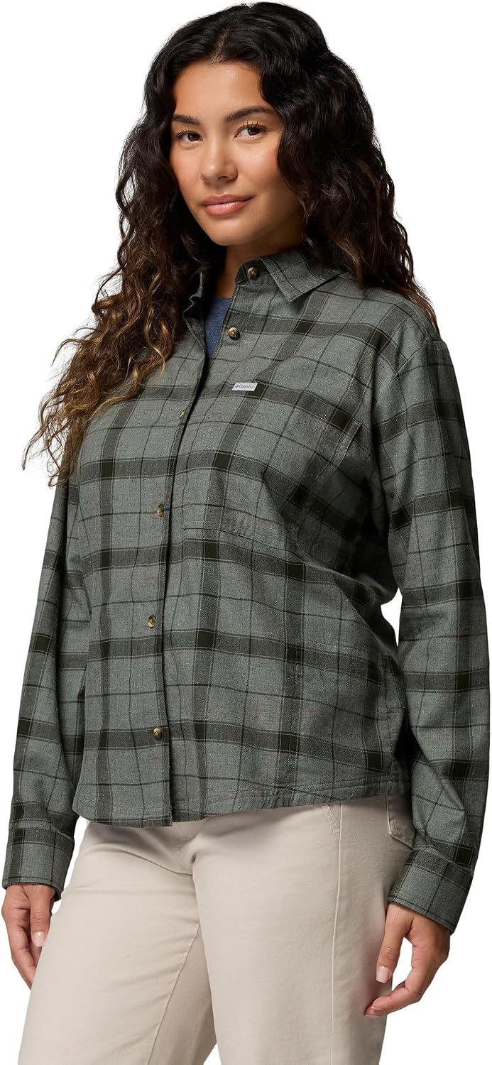 image:imageColumbia Womens Blue Point Creek Woven Long Sleeve ShirtSedona SageWindow Check
