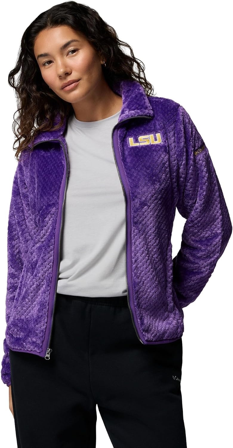 image:imageColumbia Womens Collegiate Fire Side II Sherpa Full ZipLsu Vivid Purple
