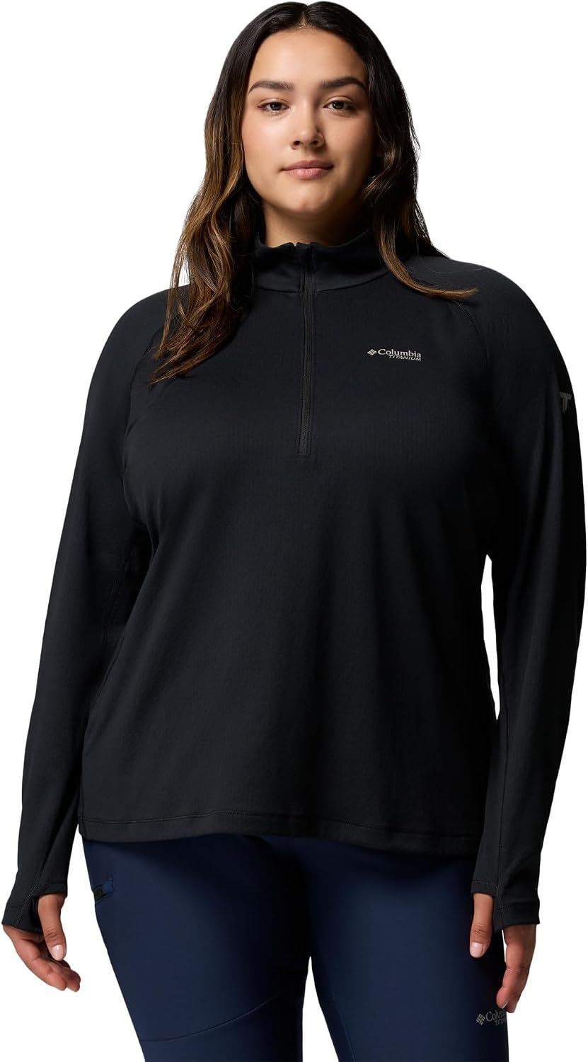 image:imageColumbia Womens Driventure Half Zip Poppy Red MediumBlack
