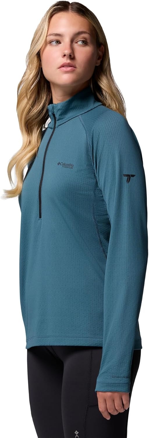 image:imageColumbia Womens Driventure Half Zip Poppy Red MediumEverblueBlack