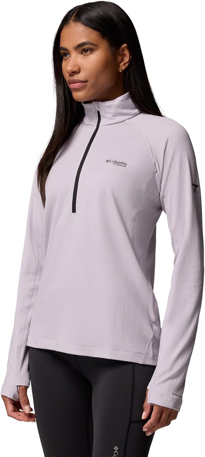 image:imageColumbia Womens Driventure Half Zip Poppy Red MediumLavender PearlWhite