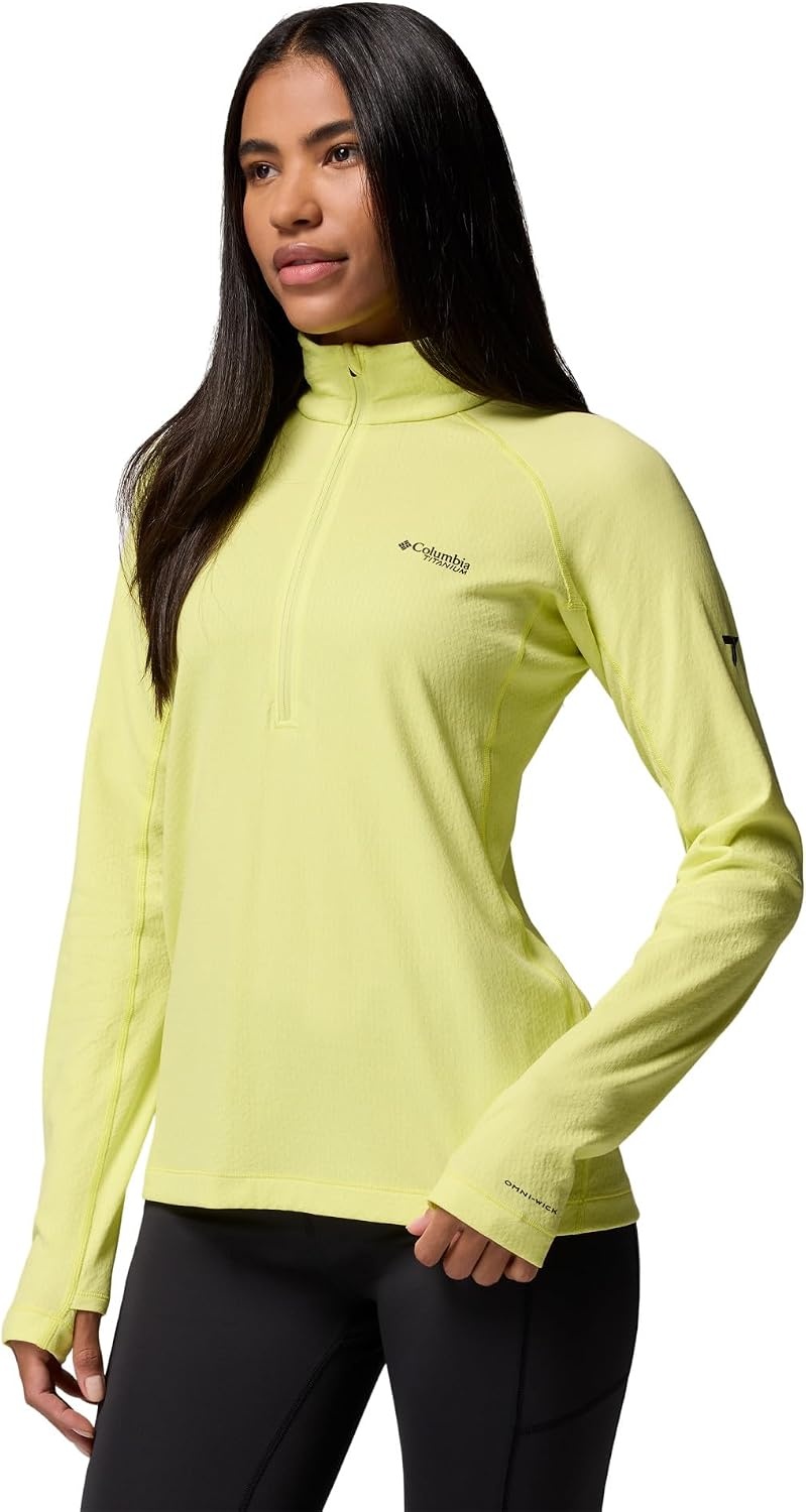 image:imageColumbia Womens Driventure Half Zip Poppy Red MediumNeon LightWhite