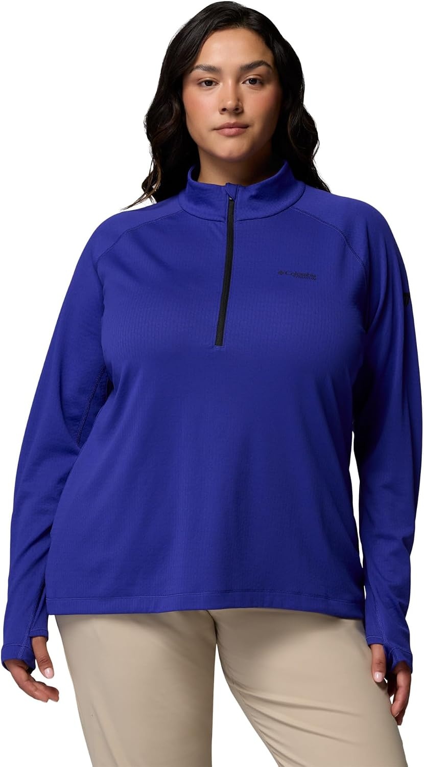 image:imageColumbia Womens Driventure Half Zip Poppy Red MediumPurple Quartz