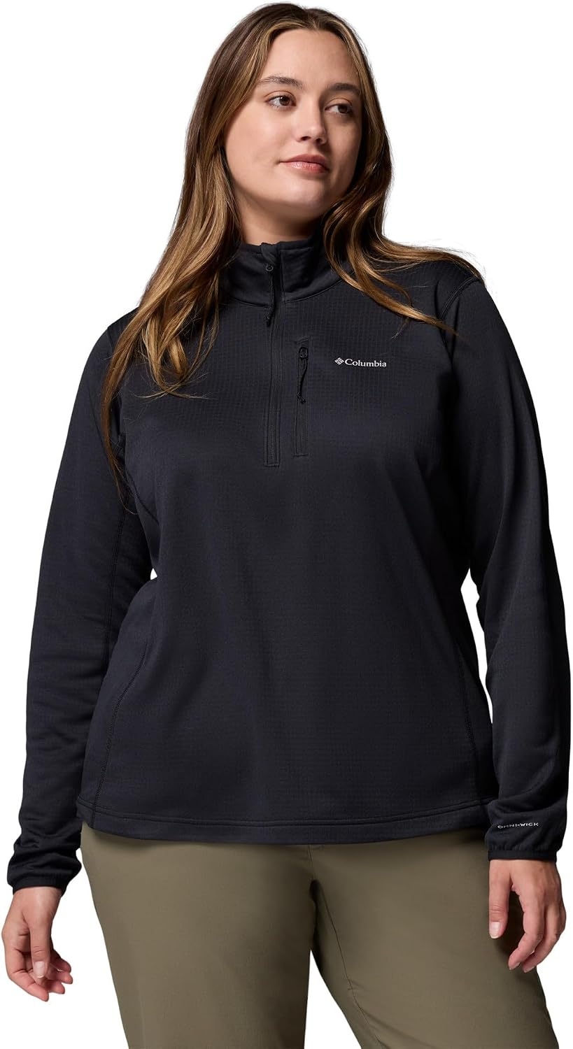 image:imageColumbia Womens Essential Hike Grid Fleece Half ZipBlack