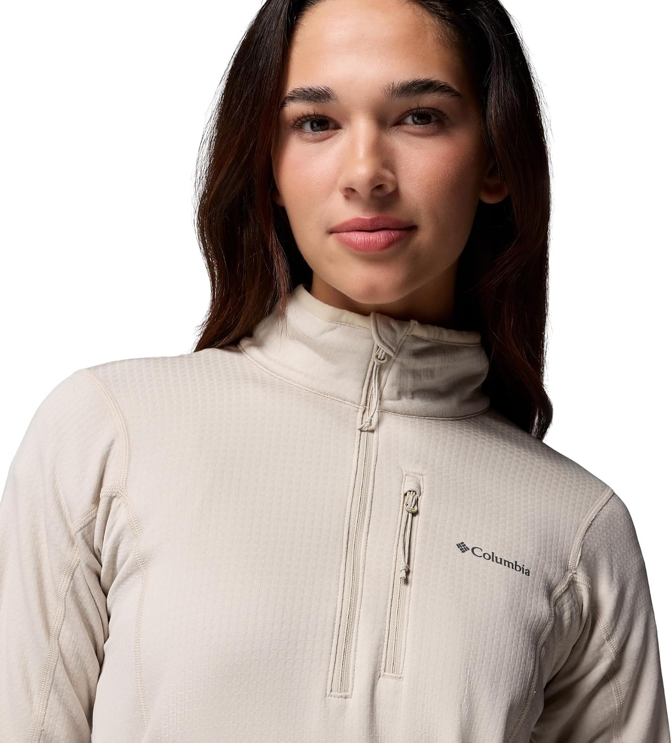 image:imageColumbia Womens Essential Hike Grid Fleece Half ZipDark Stone
