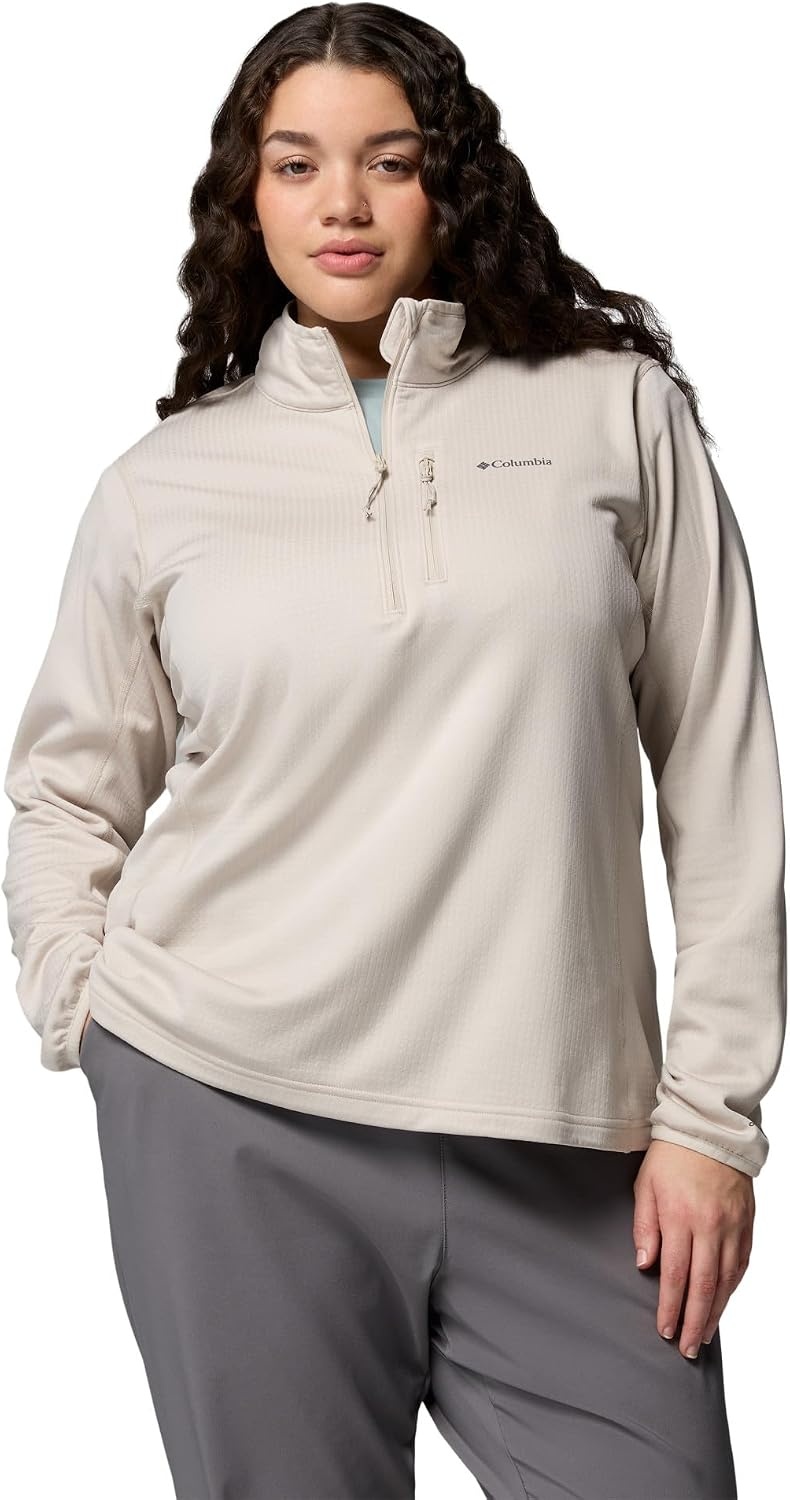 image:imageColumbia Womens Essential Hike Grid Fleece Half ZipDark Stone