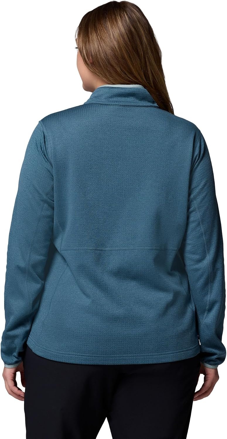 image:imageColumbia Womens Essential Hike Grid Fleece Half ZipEverblueCrushed Blue