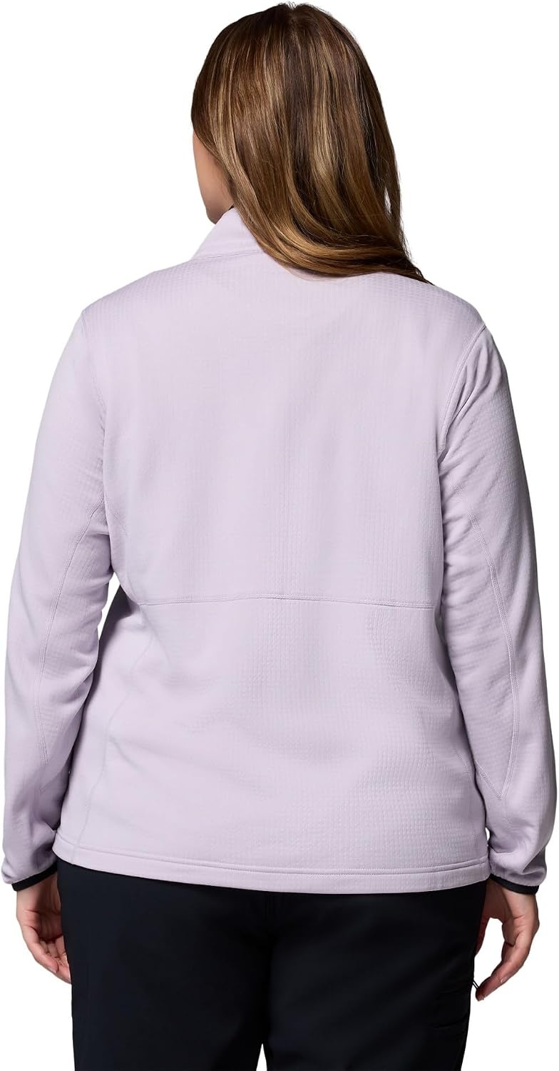 image:imageColumbia Womens Essential Hike Grid Fleece Half ZipLavender PearlBlack