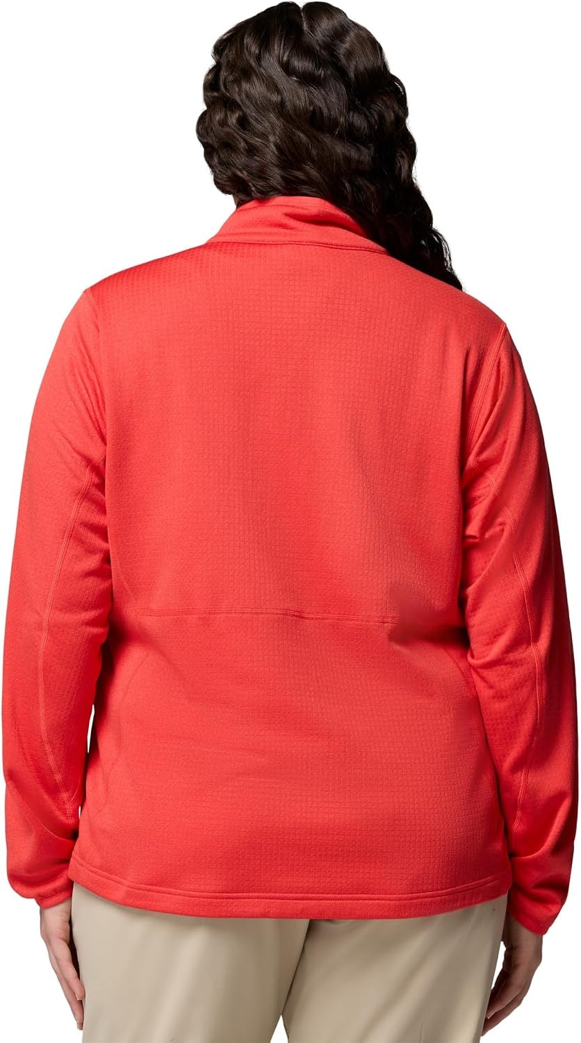 image:imageColumbia Womens Essential Hike Grid Fleece Half ZipPoppy Red