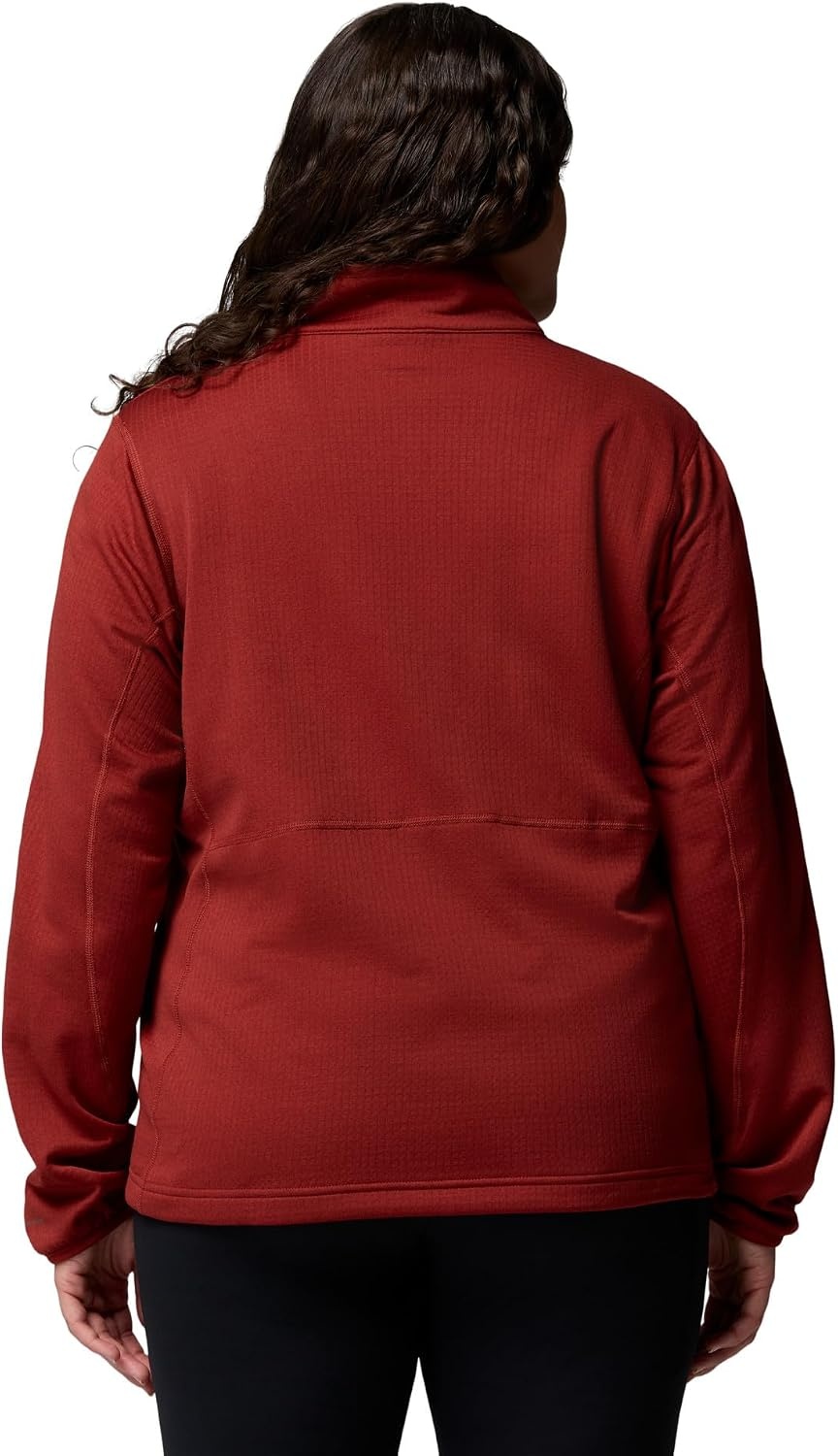 image:imageColumbia Womens Essential Hike Grid Fleece Half ZipRed Oxide